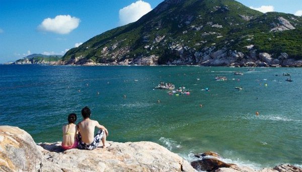 Bãi tắm ở làng chài Shek O rất nổi tiếng ở Hong Kong